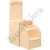 Image sur Podium dressing en bois avec escalier escamotable