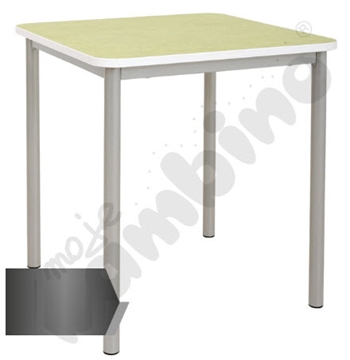 Image de Table antibruit MILA 70 x 70 cm - tablette bleue H 59 cm