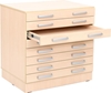 Image sur Armoire M avec 8 larges tiroirs sur socle BLANC