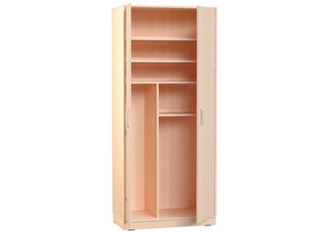 Image de Armoire haute avec portes battantes et 4 étagères