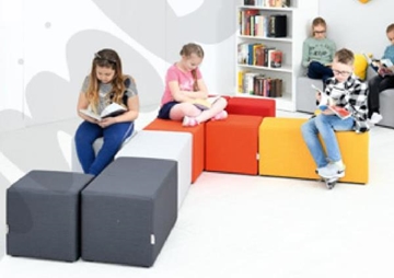 Image de Pouf Inflamea triple orange