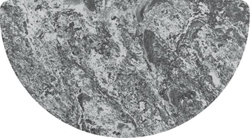 Image de Tablette antibruit Plus demi-ronde - 60 x 120 cm gris clair