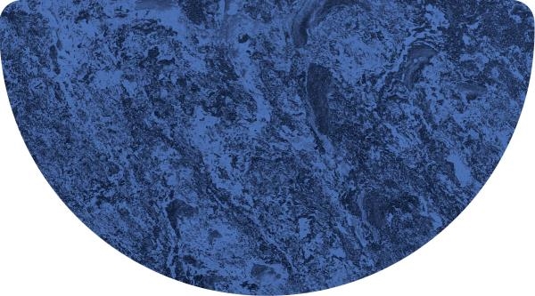 Image sur Tablette antibruit Plus demi-ronde - 60 x 120 cm bleue