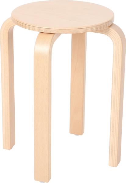 Image sur Tabouret en bois H 46 cm