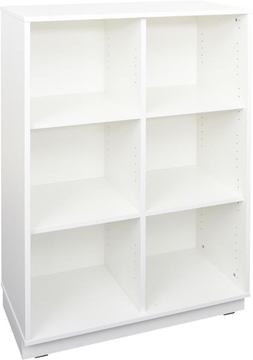 Image de Armoire L avec séparateur et 2 étagères BLANC