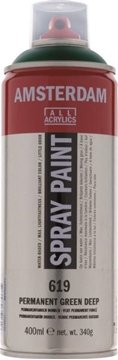 Image de Peinture acrylique Talens Amsterdam vert permanent foncé en spray 400 ml