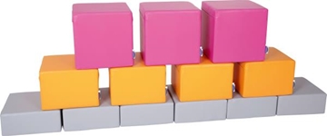 Image de Blocs mousse, les 13, gris/orange/rose