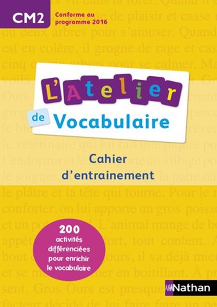 Image sur L'Atelier de Vocabulaire - cahier exercices - CM2