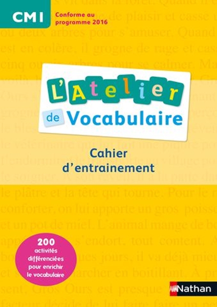 Image sur L'Atelier de Vocabulaire - cahier exercices - CM1