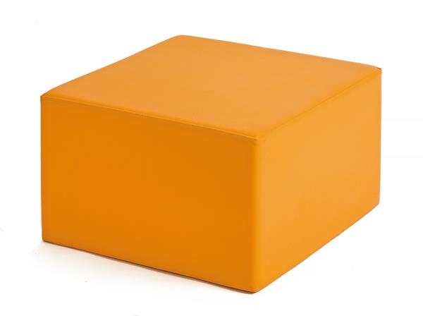 Image sur Pouf carré orange