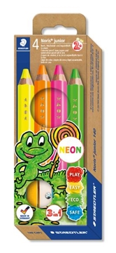 Image de Noris junior crayon de couleur 3-in-1 - set 4 pc neon