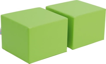 Image de Poufs verts, lot de 2