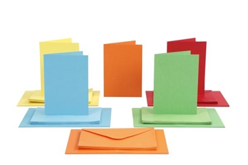 Image de Cartes couleurs intenses avec enveloppes, les 50