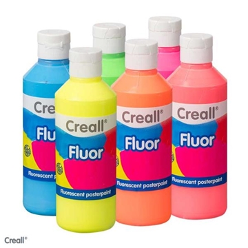 Image de Gouache Creall Fluor 250 ml, set de 6