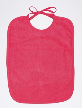 Image de Bavoir imperméable, rubans - Fuchsia