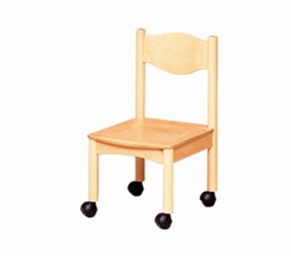 Image sur Chaise d'animatrice sur 4 roulettes - Hauteur de siège 38 cm