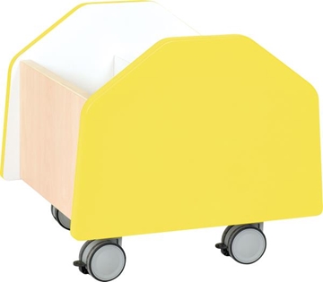 Image de Petit bac sur roulettes jaune