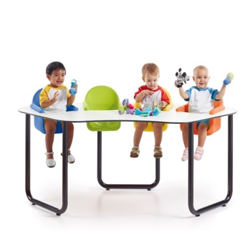 Image de Table à manger bébé pour 4 - Bleu