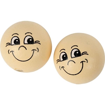 Image de Boules en bois visage Ø 20 mm, les 10