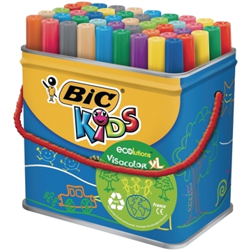 Image de Marqueurs Bic Kids Visacolor XL, pot de 48