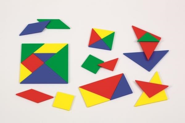 Image sur Tangram plastique, lot de 4