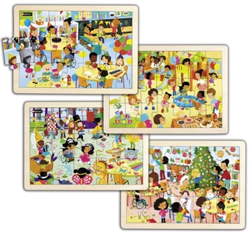 Image de Puzzles - les fêtes à l'école