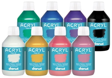 Image de Darwi acryl nacré 250 ml, les 8 tons