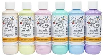 Image de Peinture acrylique pastel, les 6 flacons de 250 ml