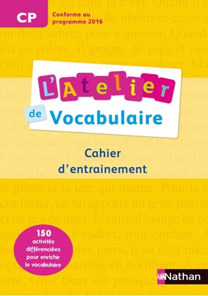 Image sur L'Atelier de Vocabulaire - cahier exercices - CP