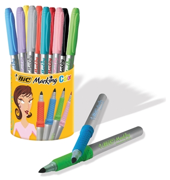 Image de Marqueurs à alcool Bic marking color, pot de 10