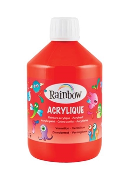 Image de Peinture acrylique Rainbow 500 ml rouge vermillon