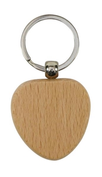 Image de Porte-clés en bois coeur, les 12