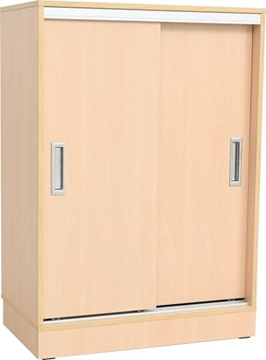 Image de Armoire moyenne avec portes coulissantes, érable