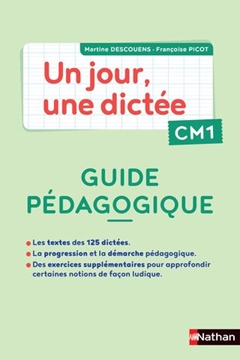 Image de Un jour, une dictée CM1 - Cahier corrigé + Guide PCF