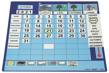 Image de Calendrier magnétique - version bilingue