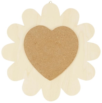 Image de Fleur en bois mémo coeur