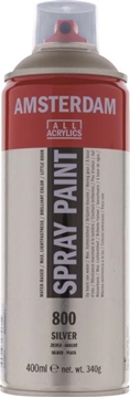 Image de Peinture acrylique Talens Amsterdam argent en spray 400 ml