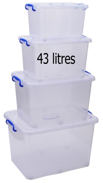 Image sur Boîte de rangement transparente 43 litres