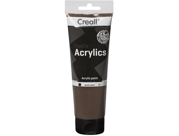 Image sur Creall-acryl ombre brûlée, tube de 250 ml