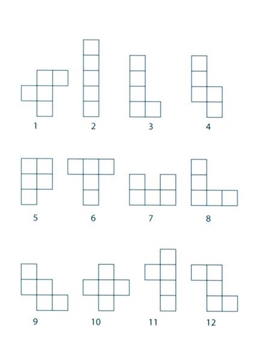 Image de Set 1-15 fiches d'exercices Pentomino, Dim, : 14 x 17 cm