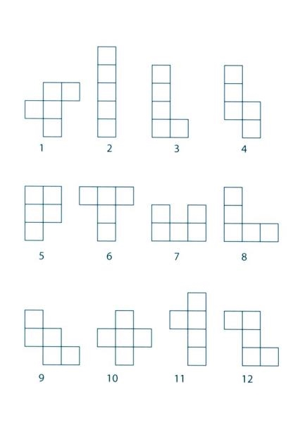 Image sur Set 1-15 fiches d'exercices Pentomino, Dim, : 14 x 17 cm