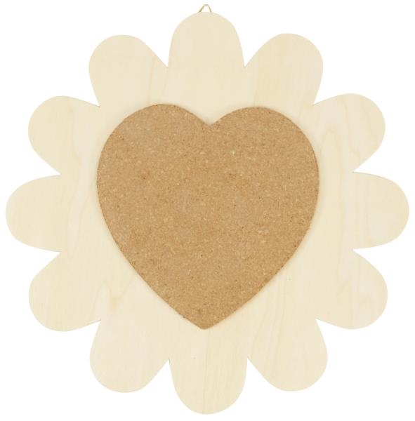 Image sur Fleur en bois mémo coeur