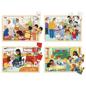 Image de J'aide les grands - Lot de 4 puzzles