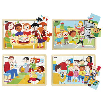 Image de Les bons moments de l'école - Lot de 4 puzzles