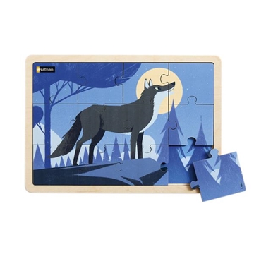 Image de Puzzle bois - Le loup (12 P)