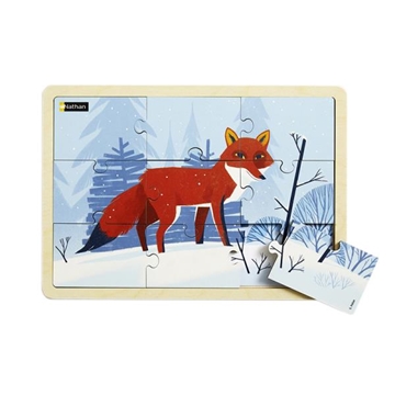 Image de Puzzle bois - Le renard (9 P)