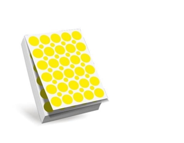 Image de Recharge gommettes rondes 40mm jaune, "Eco-Pack" de 360