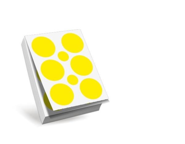 Image sur Recharge gommettes rondes 20mm jaune, "Eco-Pack" de 1800