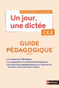 Image de Un jour, une dictée CE2 - Cahier corrigé + Guide PCF