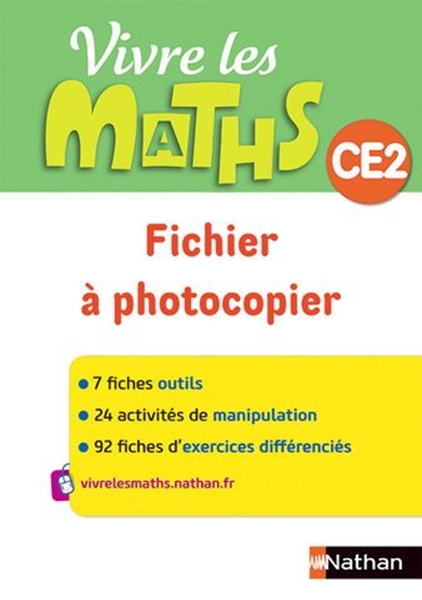 Image sur Vivre les maths - Fichier à photocopier CE2